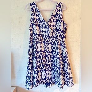 GAP Batik Linen Dress with pockets, Size 14